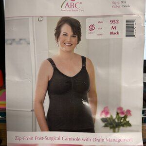 Zip-Front Post-Surgical Camisole with Drain Management: NWT. ABC Brand